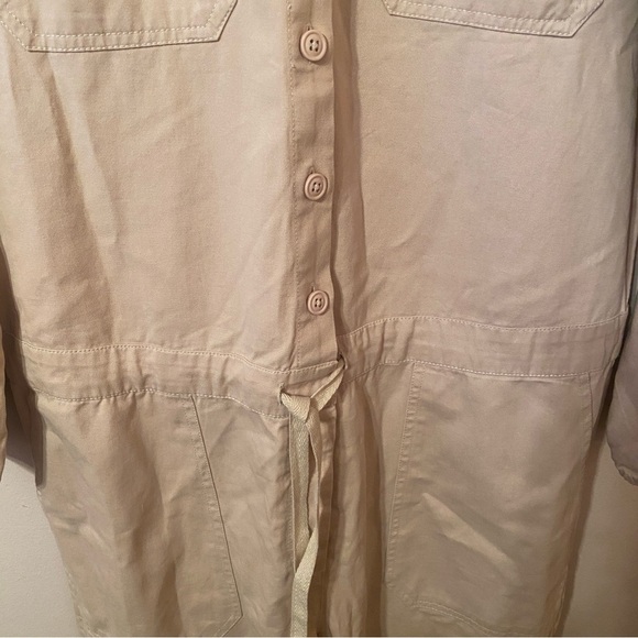 Aerie Cream Utility Jumpsuit – Size M – Button Front / Drawstring Waist - EUC - Picture 6 of 7